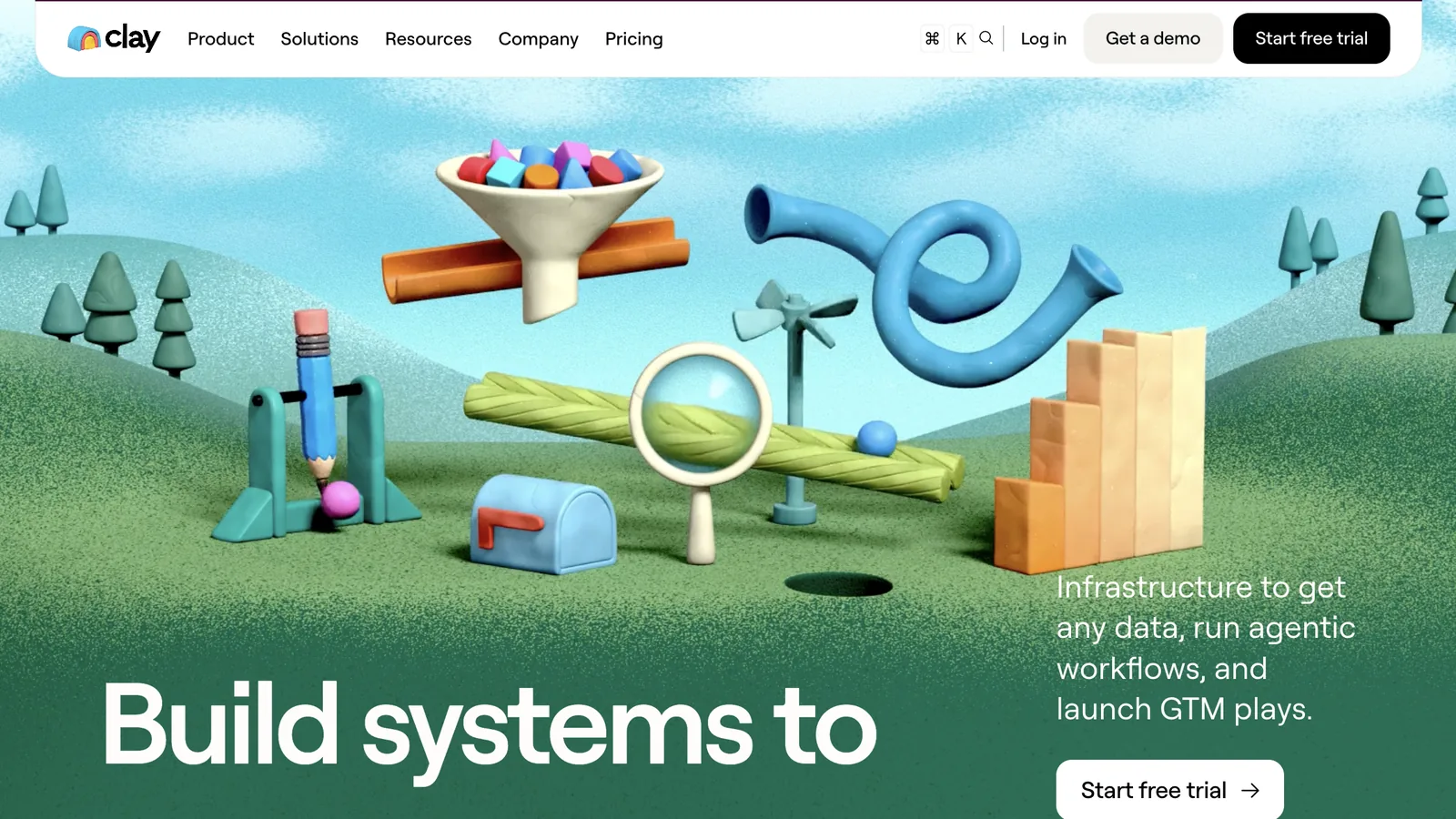 The Clay homepage as it looked in October 2026